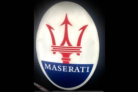  Illuminated Maserati Dealership Sign (38" x 28")