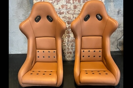 CarBone Recaro Pole Position Style Porsche Seats with Rear Seatbacks and Cushions