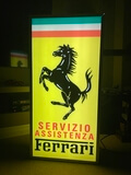  Double-Sided Illuminated Ferrari Service sign (39 1/2" x 19 1/2")