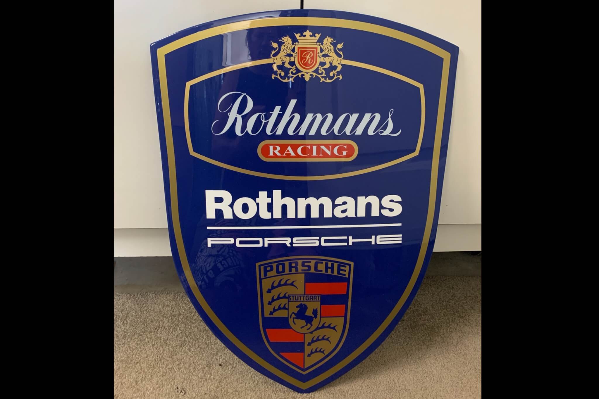  Authentic Porsche Rothmans Crest (22" x 16")