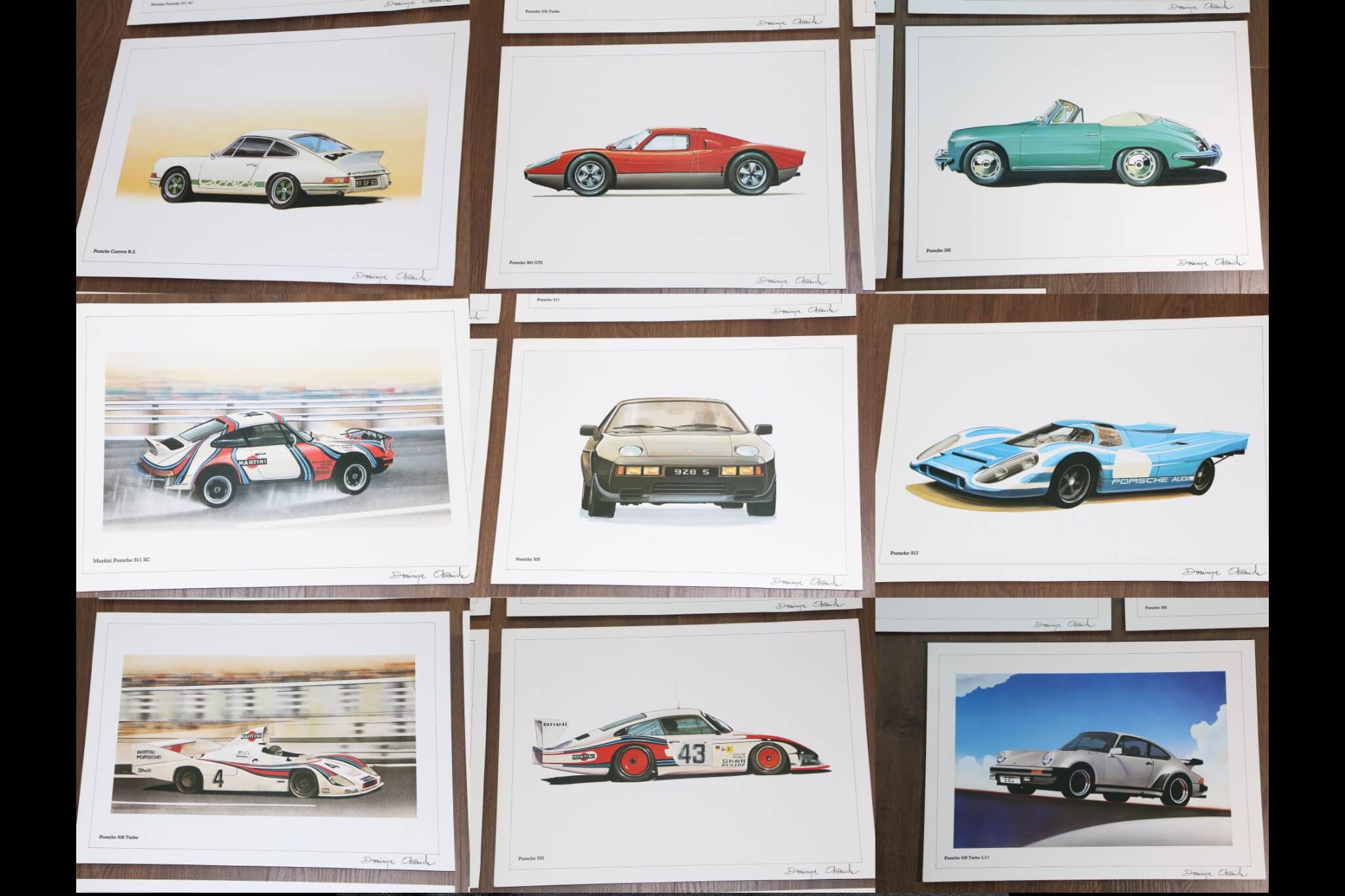 No Reserve Collection of Limited Edition French Porsche Portfolio Prints