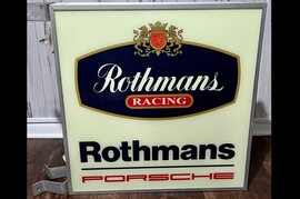  Porsche Rothmans Racing Double-sided Illuminated Sign (27 1/2" x 27 1/2" x 5 7/8")