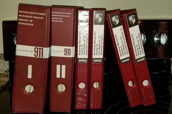 Original Porsche 911 Volumes I - VI Workshop Manuals