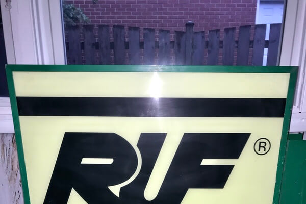 Illuminated Double-sided RUF Sign (31 1/4" x 31 1/4" x 4")