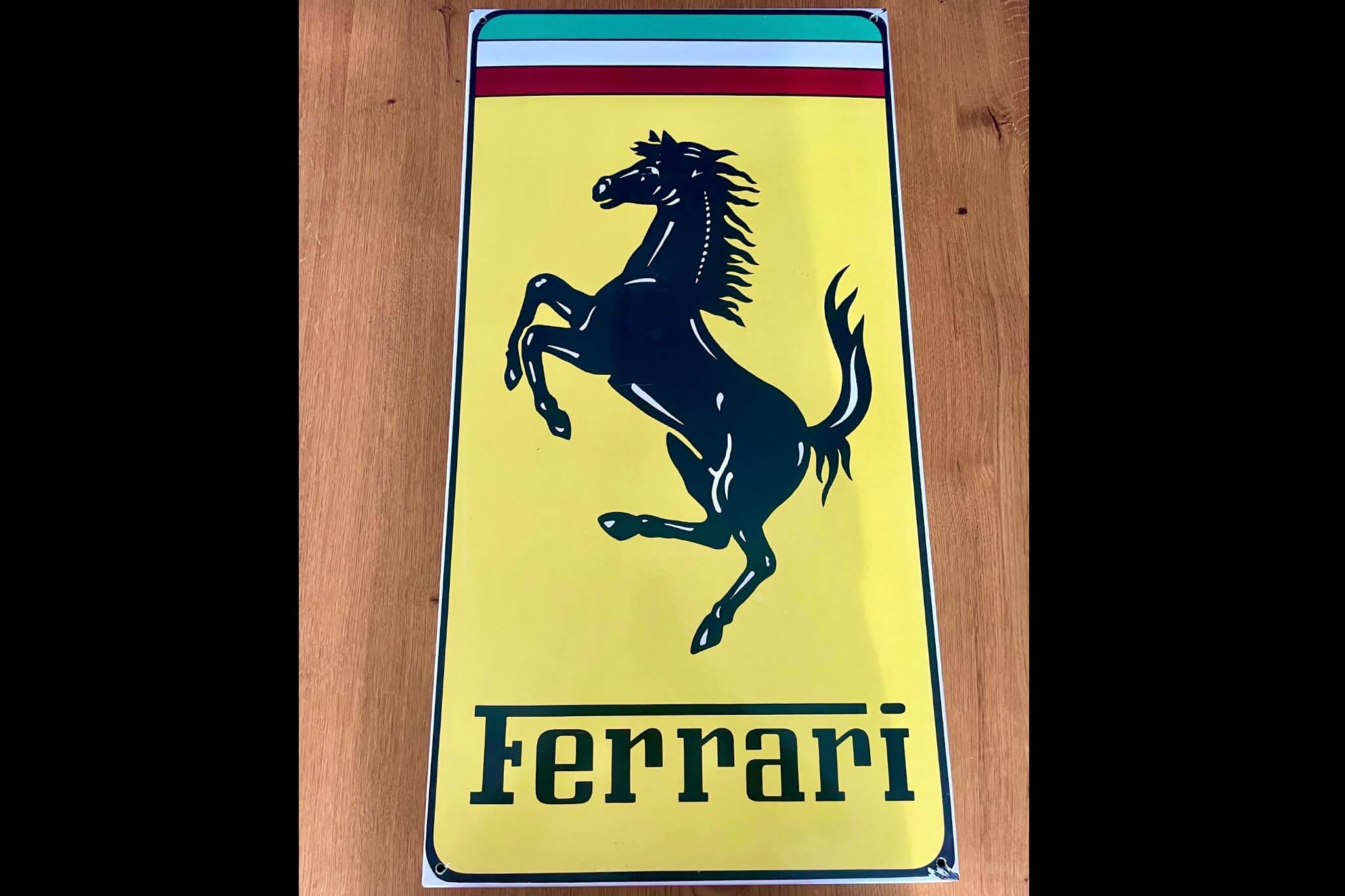 No Reserve Original Ferrari Sign (32" x 17")