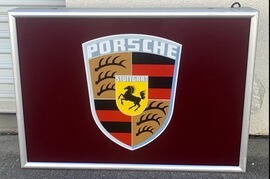 Single-sided Illuminated Porsche Sign (34" x 24 1/2")