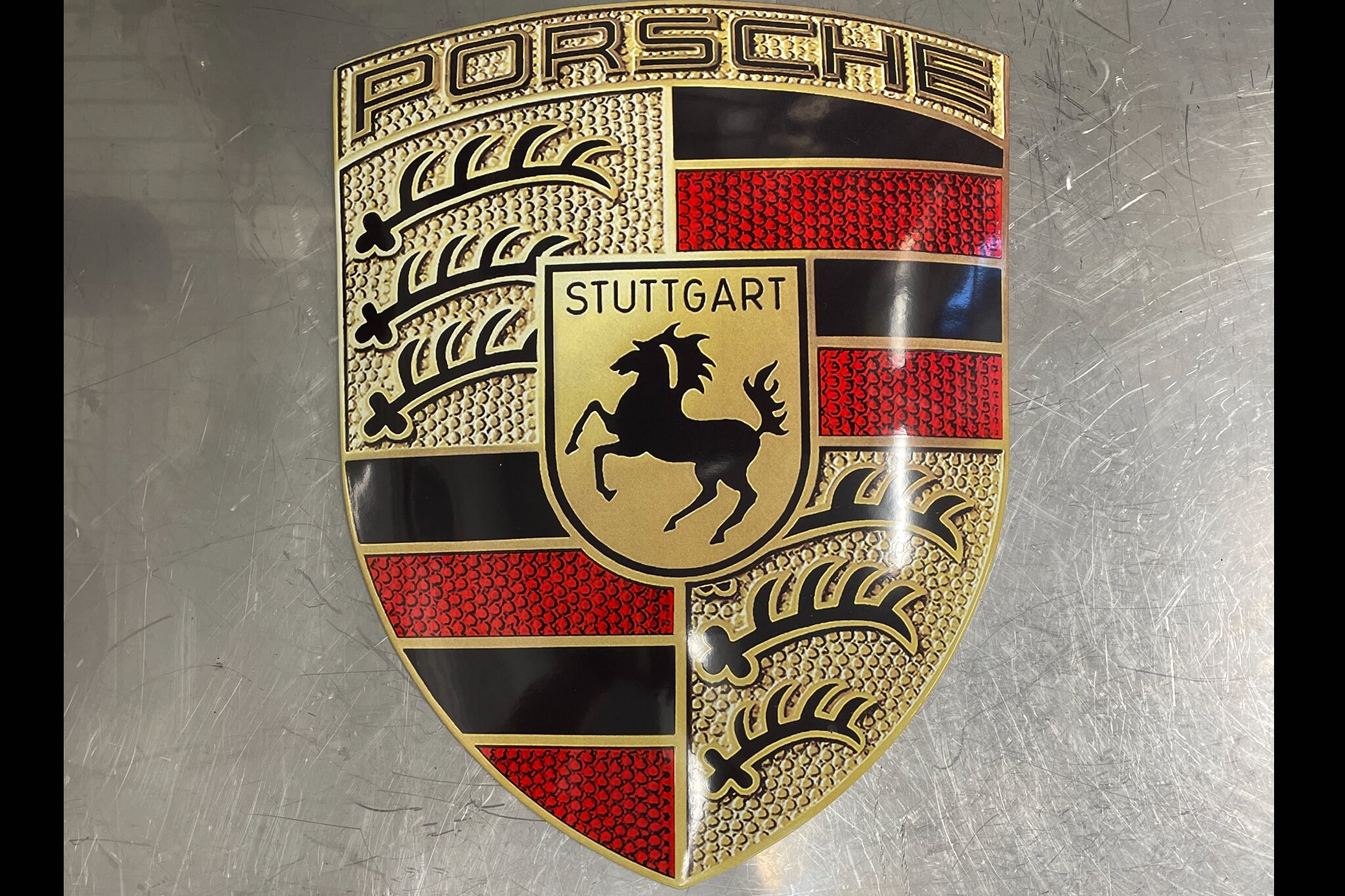 Place Bid - Authentic Enamel Porsche Crest (12