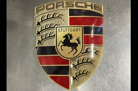 Authentic Enamel Porsche Crest (12" X 15 1/2")