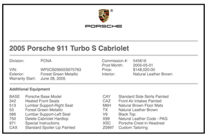 17K-Mile 2005 Porsche 996 Turbo S Cabriolet 6-Speed