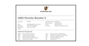  2005 Porsche Boxster S