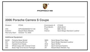 2006 Porsche 997 Carrera S Coupe 6-Speed