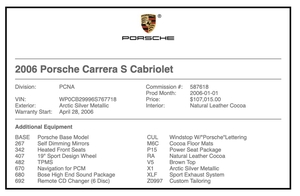 28K-Mile 2006 Porsche 997 Carrera S Cabriolet 6-Speed