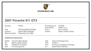 2007 Porsche 997 GT3 6-Speed