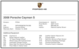  2008 Porsche 987 Cayman S 3.6L Racecar