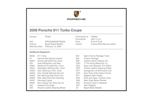 2008 Porsche 911 Turbo 6-Speed
