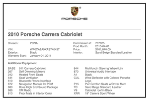 2010 Porsche 997.2 Carrera Cabriolet 6-Speed