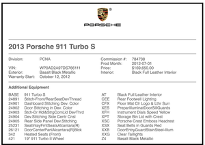 8K-Mile 2013 Porsche 997.2 Turbo S Coupe