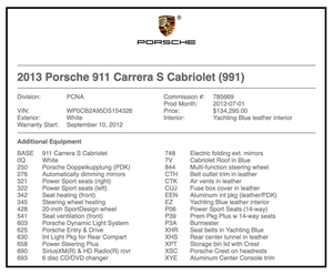 13K-Mile 2013 Porsche 991 Carrera S Cabriolet