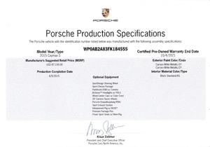 2015 Porsche 981 Cayman S