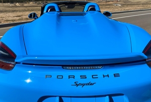 11K-Mile 2016 Porsche Boxster Spyder PTS Riviera Blue