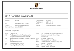  2K-Mile 2017 Porsche Cayenne S