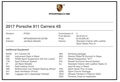 8K-Mile 2017 Porsche 991.2 Carrera 4S Coupe 7-Speed