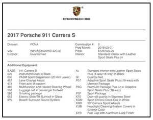 2017 Porsche 991.2 Carrera S Coupe 7-Speed (Full 3M Wrap)