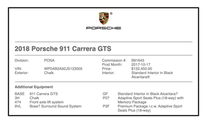 2018 Porsche 991.2 Carrera GTS 7-Speed