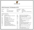  2018 Porsche 718 Boxster GTS 6-Speed