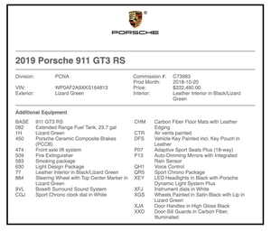 420-Mile 2019 Porsche 991.2 GT3 RS
