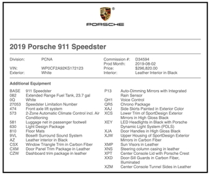 90-Mile 2019 Porsche 991.2 Speedster #622
