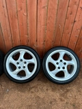 No Reserve 8.5" X 18” & 10" X 18” Turbo Twist Style Wheels with Continental Tires