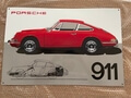  Limited Production Authentic Porsche 911 Enamel Sign (24" x 16")