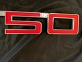 DT: Authentic Porsche 50th Anniversary Sign (39" x 9")