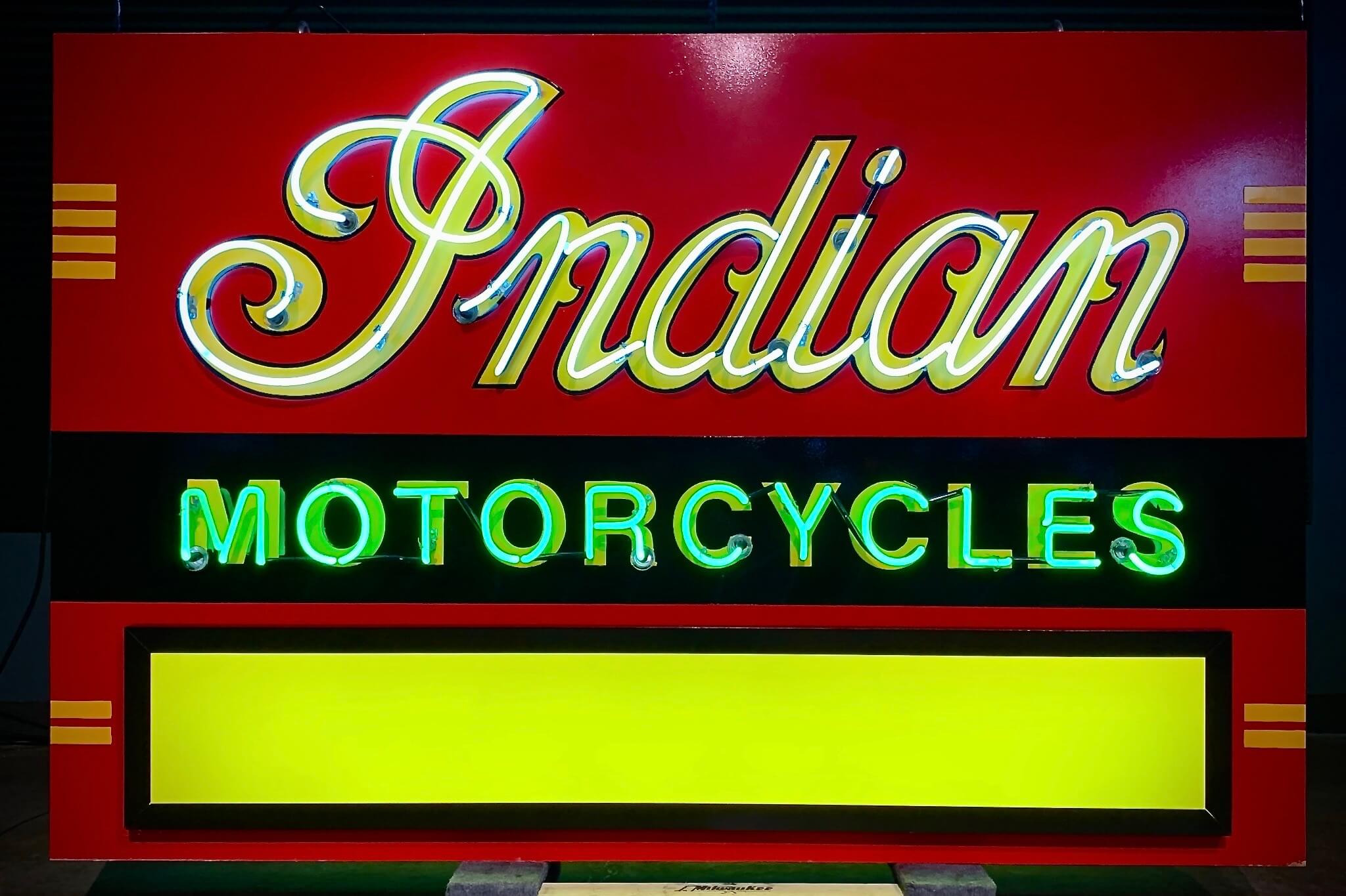 DT: Indian Motorcycles Double-Sided Neon Sign (42" x 72")