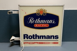 Authentic Double-sided Rothmans Racing Illuminated Sign (43” x 28" x 5”)