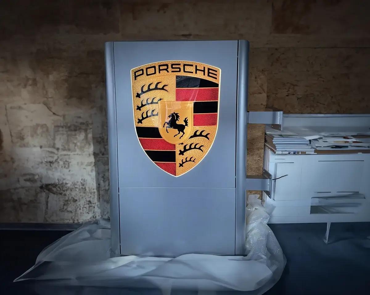 DT: Illuminated Double-sided Porsche Sign (72" x 48")