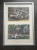 Walter Gotschke 1988 Porsche Calender and Framed Prints
