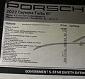 2022 Porsche Cayenne Turbo GT