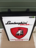  Illuminated '70s-'80s Lamborghini Dealership Sign (23 1/2" x 31 1/2" x 5")
