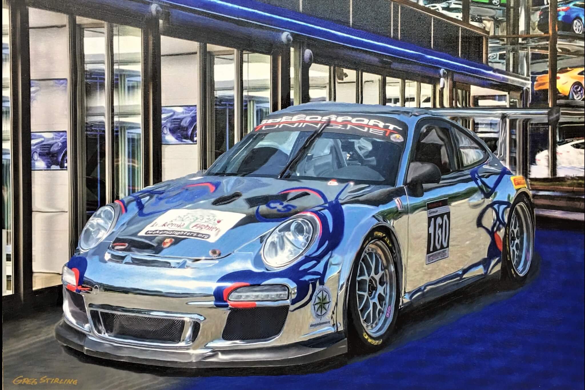 Porsche 997.2 GT3 Cup Painting by Greg Stirling