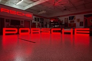 Massive Authentic Illuminated Porsche Dealership Letters (40 Feet Wide)