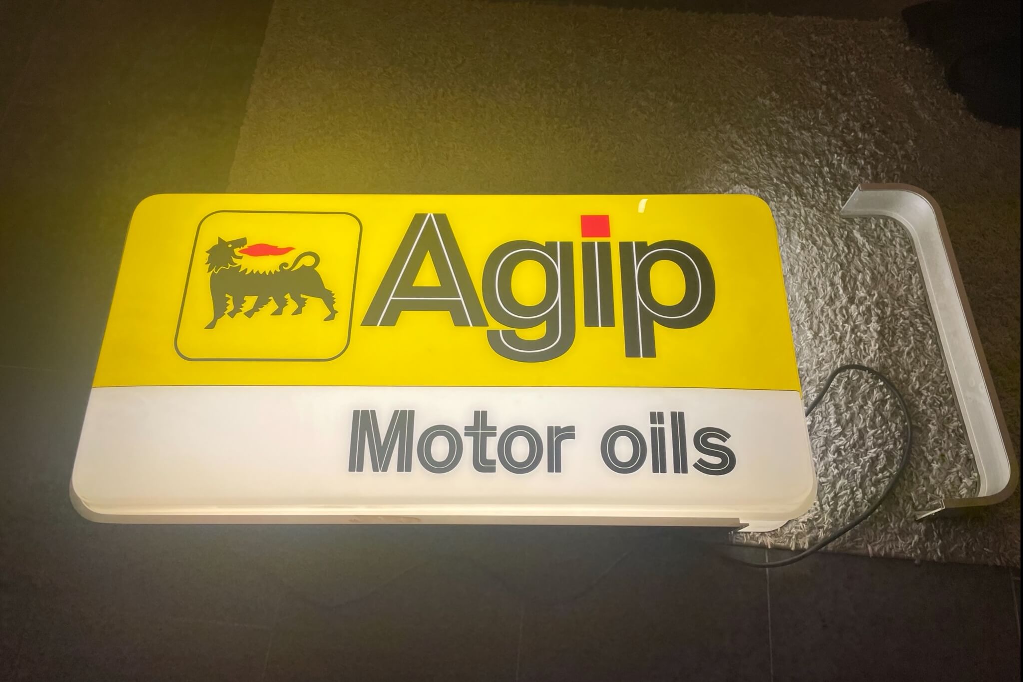 DT: New Old Stock Illuminated Agip Sign