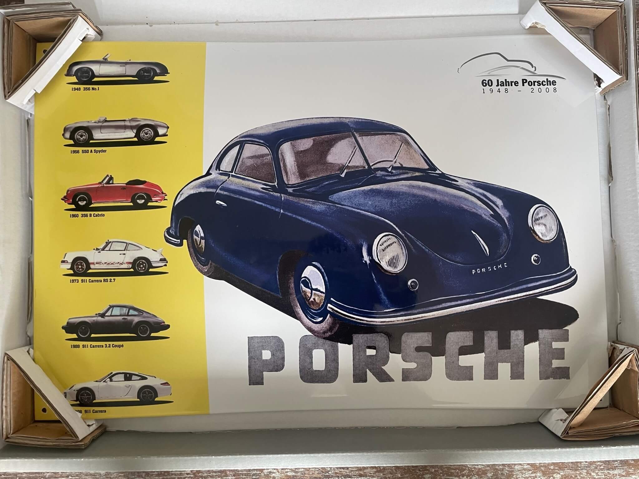  Authentic Limited Production Porsche 356 Enamel Sign