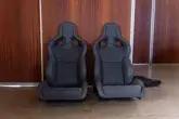 Pair of Custom Napa Leather and Alcantara Recaro Sportster CS Seats