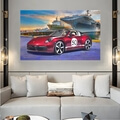 No Reserve "Porsche 911 Targa and Aircraft Carrier" Painting by Greg Stirling
