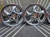 8" x 18" & 10" x 18" 993 Hollow Spoke Turbo Twist OEM Chrome Wheels