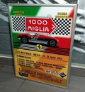 DT: Illuminated Ferrari "La Mille Miglia Del Ventennale"Sign (17" x 22")