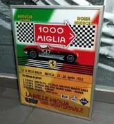 Illuminated Ferrari "La Mille Miglia Del Ventennale"Sign (17" x 22")