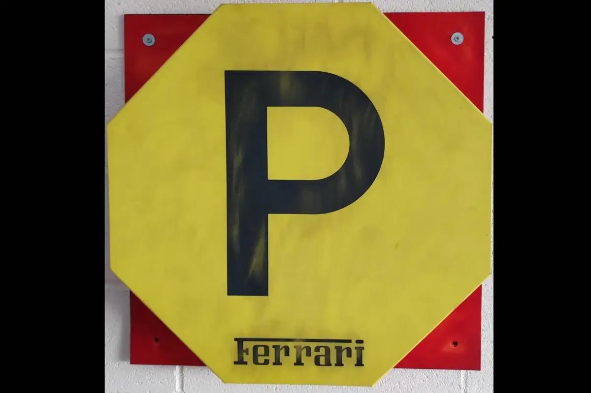 1980's Ferrari "P" Dealership Parking Sign